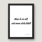 Man is so alt, wie man sich fühlt